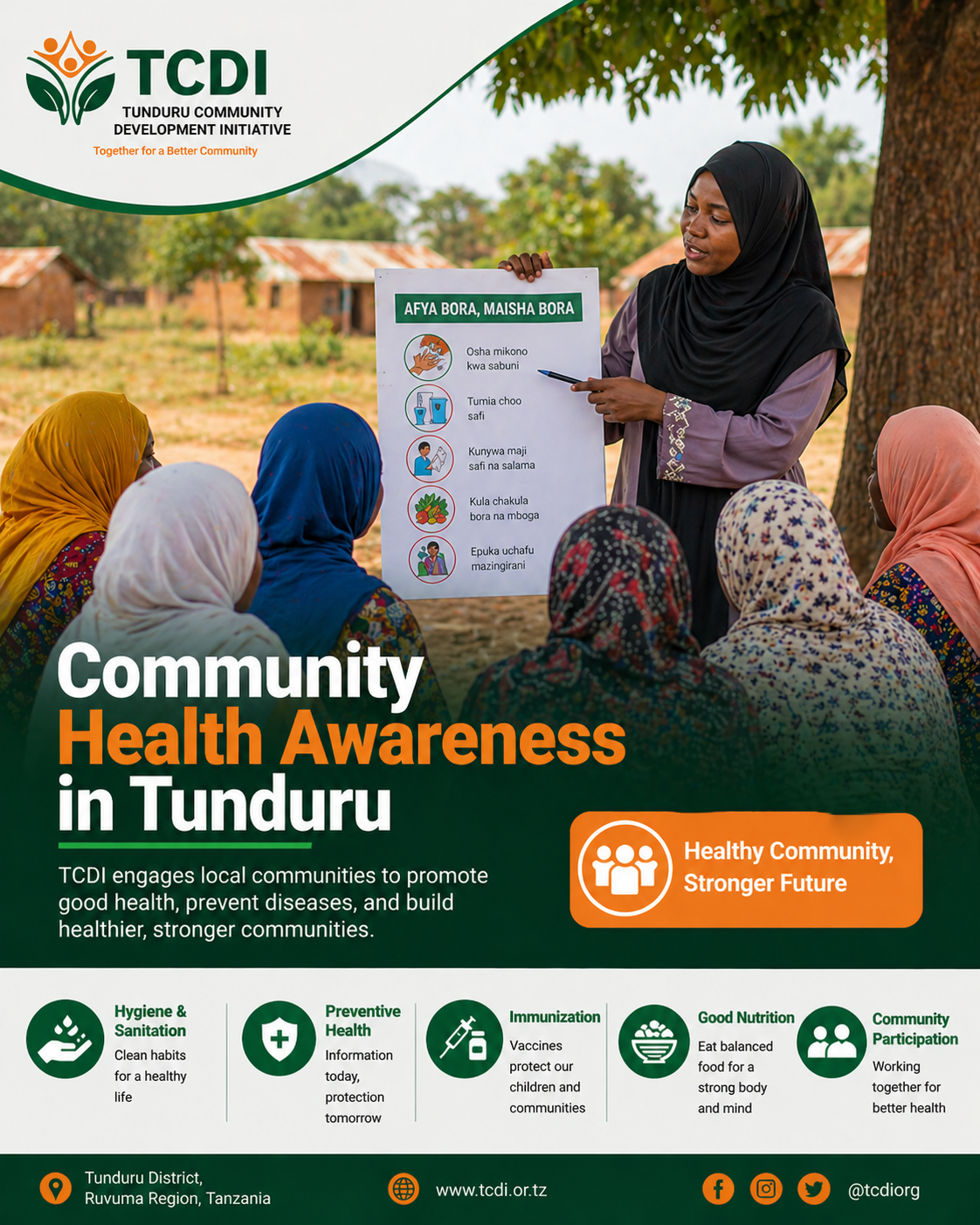 Community Health Awareness in Tunduru: TCDI Engages Local Communities